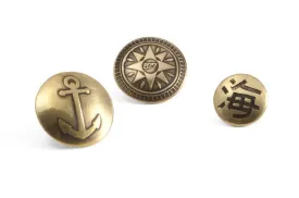 #111 – Sailor Pin: Anchor, Compass Rose, Umi (the Sea)