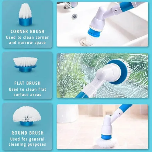2PCS Rechargeable Spin Scrubber | Electric Turbo Scrub Cleaning Brush Kit | Cordless