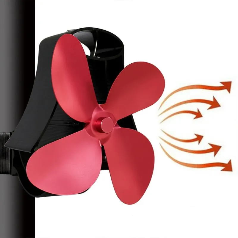 4-Blade Heat Powered Fireplace Stove Fan | Aluminium | No Batteries or Electricity Required