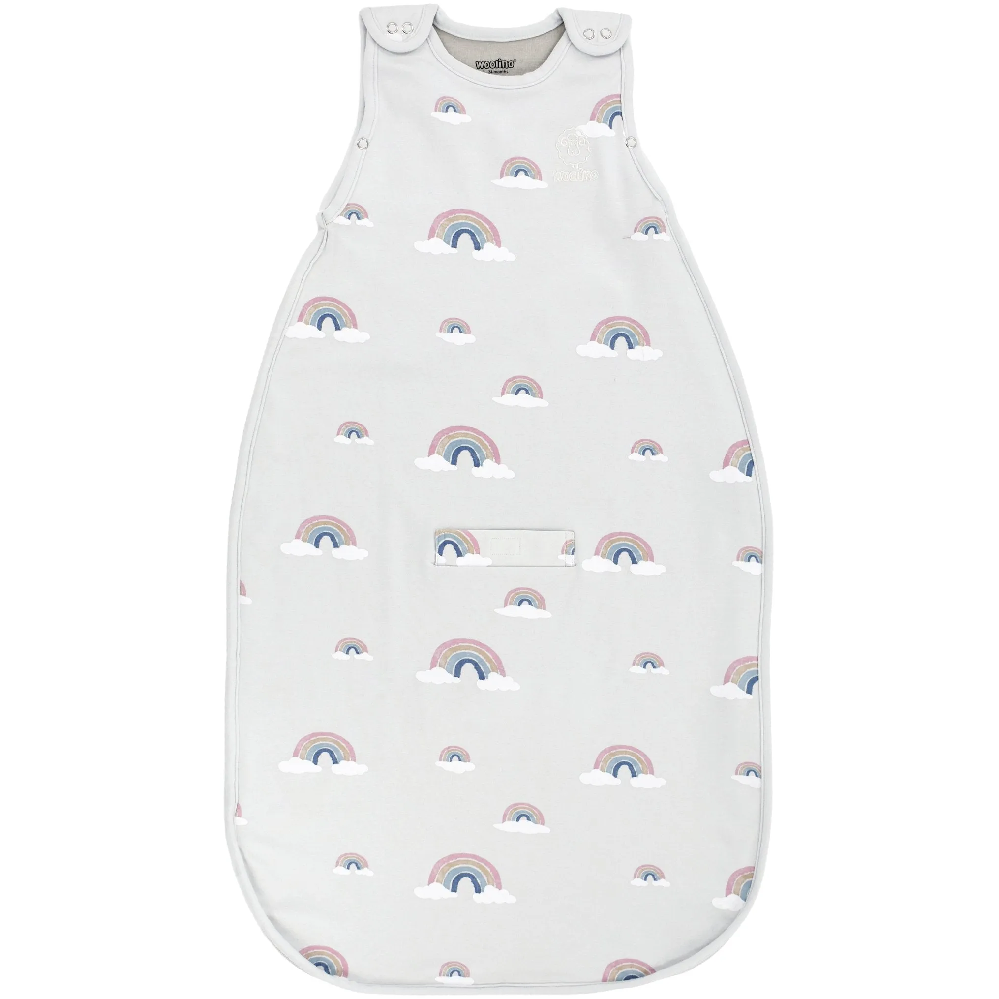 4 Season Ultimate Toddler Sleep Bag, Merino Wool & Organic Cotton, 2 - 4 Years, Rainbow