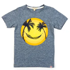 Appaman - Boys Happy Hammock Tee in Heather Grey (Size 7)