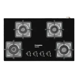 Crompton TAB-SUHB654-MBL SuperSlim Hobs Half Brass 65cm 4 Burners Midnight Black