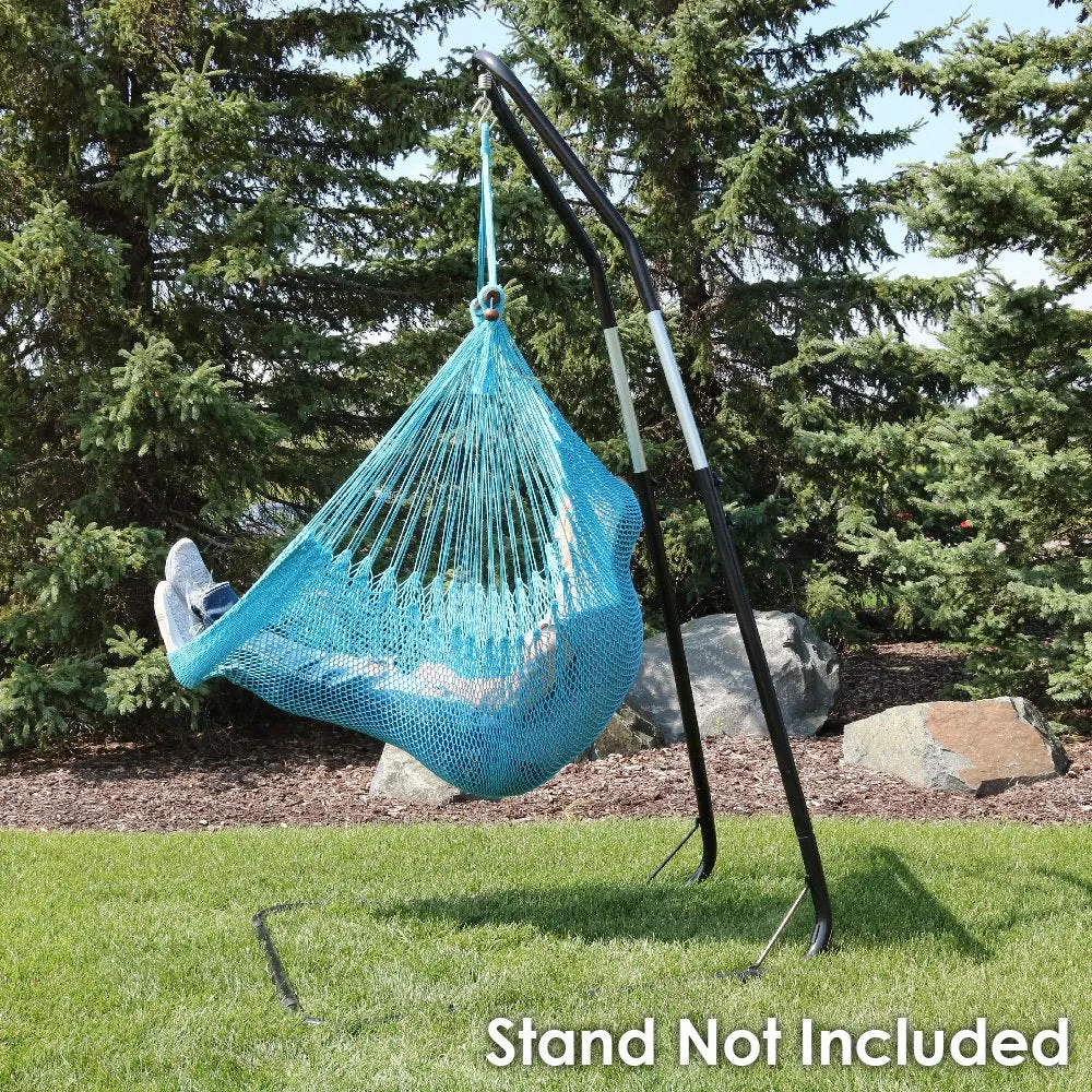 Extra Large Hanging Rope Hammock Chair Swing - Sunnydaze