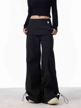 Fashion Bandage Wide-Leg Casual Pants