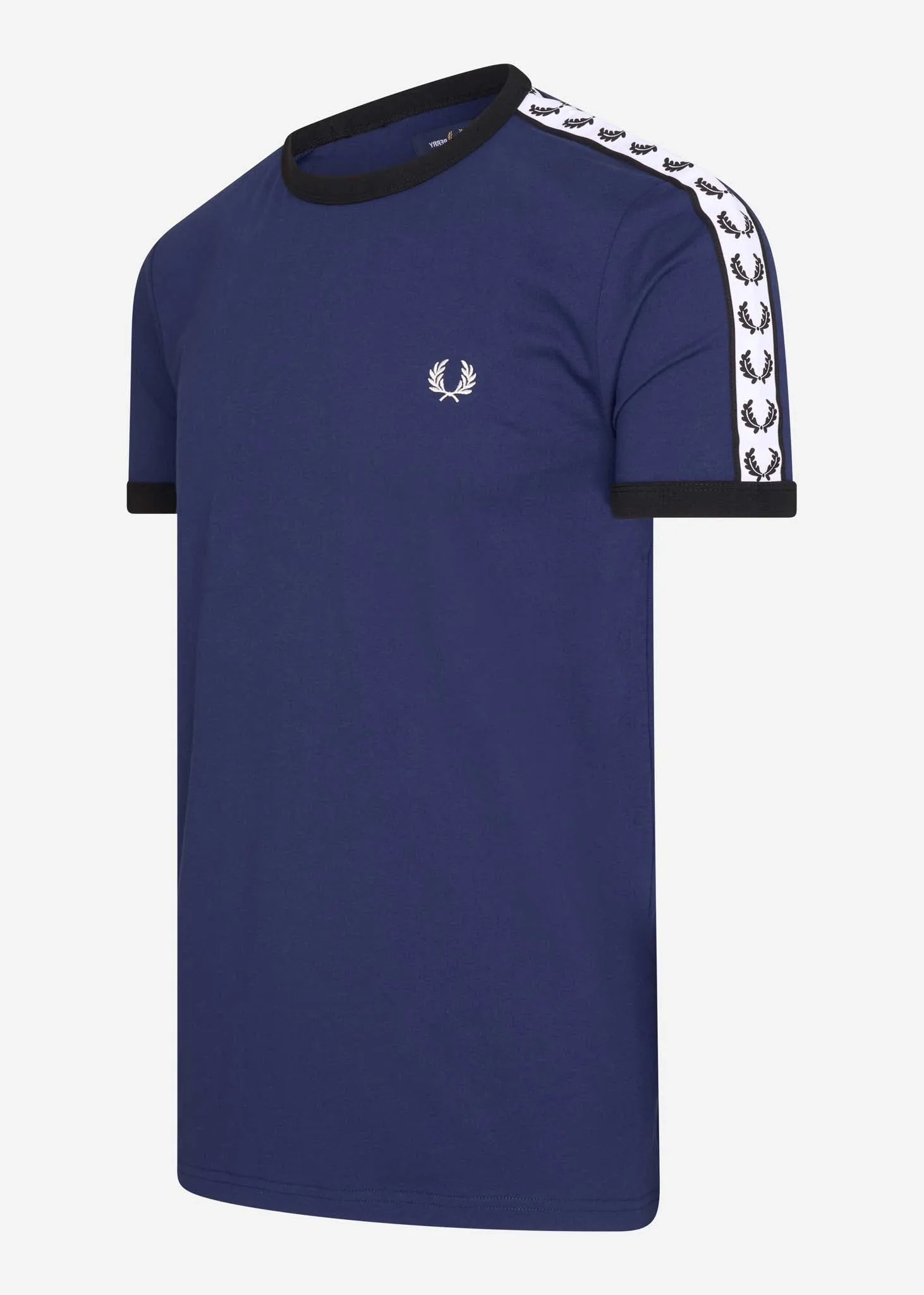 Geklebtes Ringer-T-Shirt - French Navy