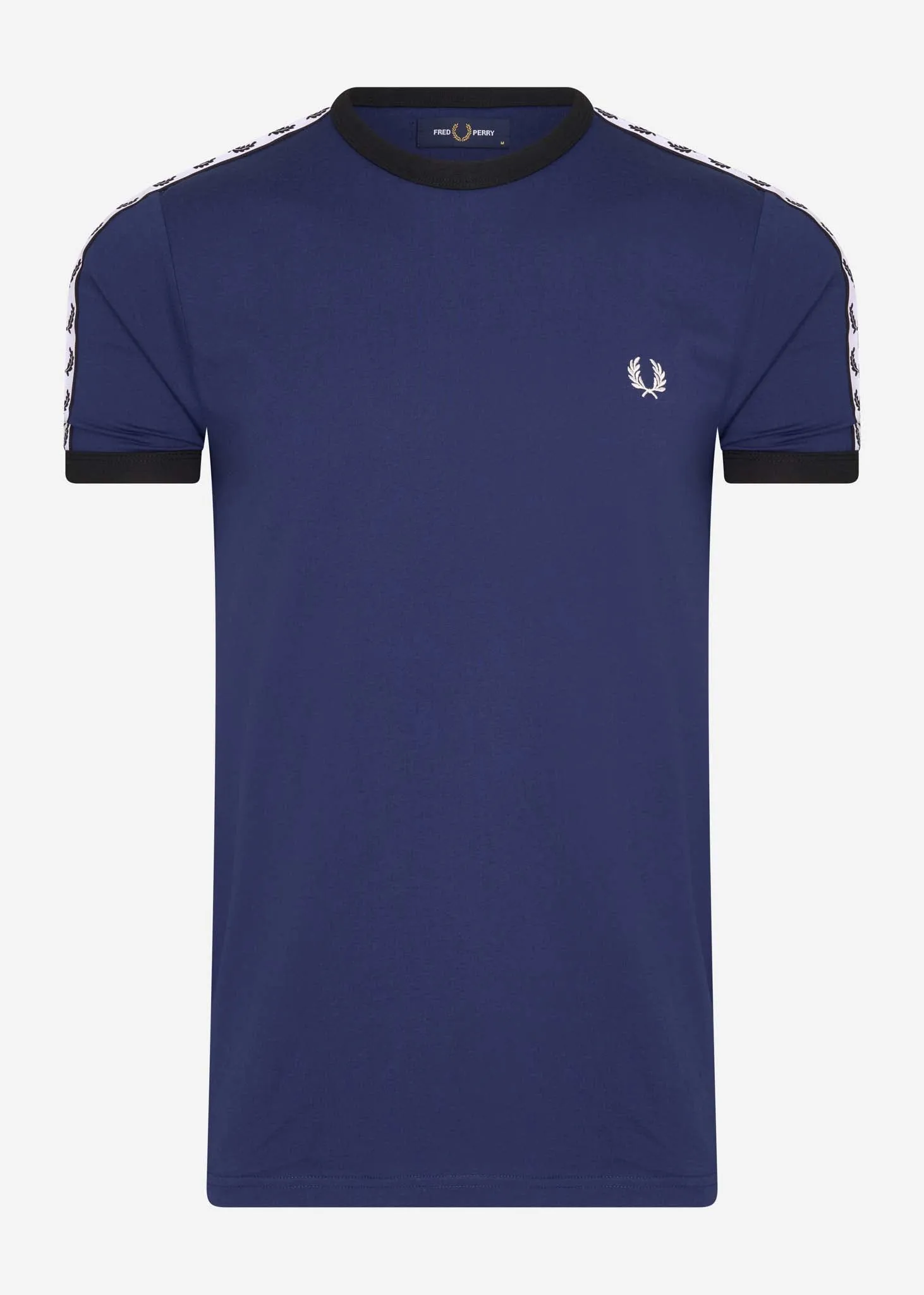 Geklebtes Ringer-T-Shirt - French Navy