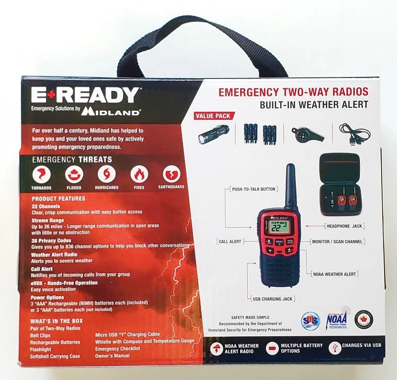 Midland E Ready Emergency 2-Way Radios EX37VP