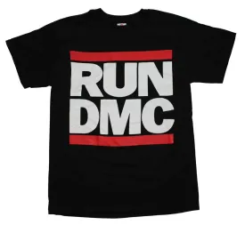Run DMC Logo Black Mens T Shirt Black