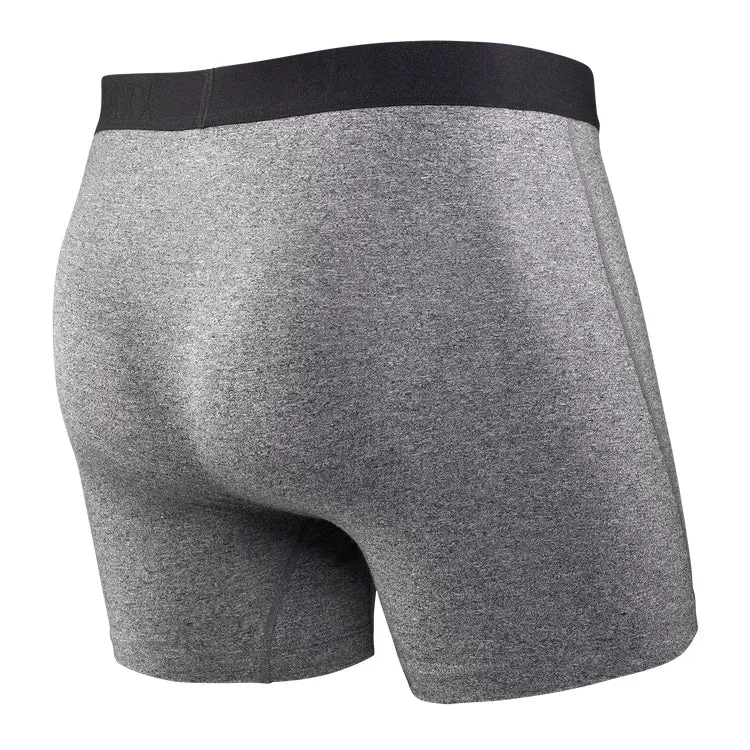 Saxx Men's Ultra Super Soft Boxer Brief w/Fly Salt & Pepper