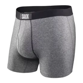 Saxx Men's Ultra Super Soft Boxer Brief w/Fly Salt & Pepper