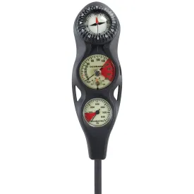 Scubapro In-Line Pressure Depth Compass 3 Gauge Console