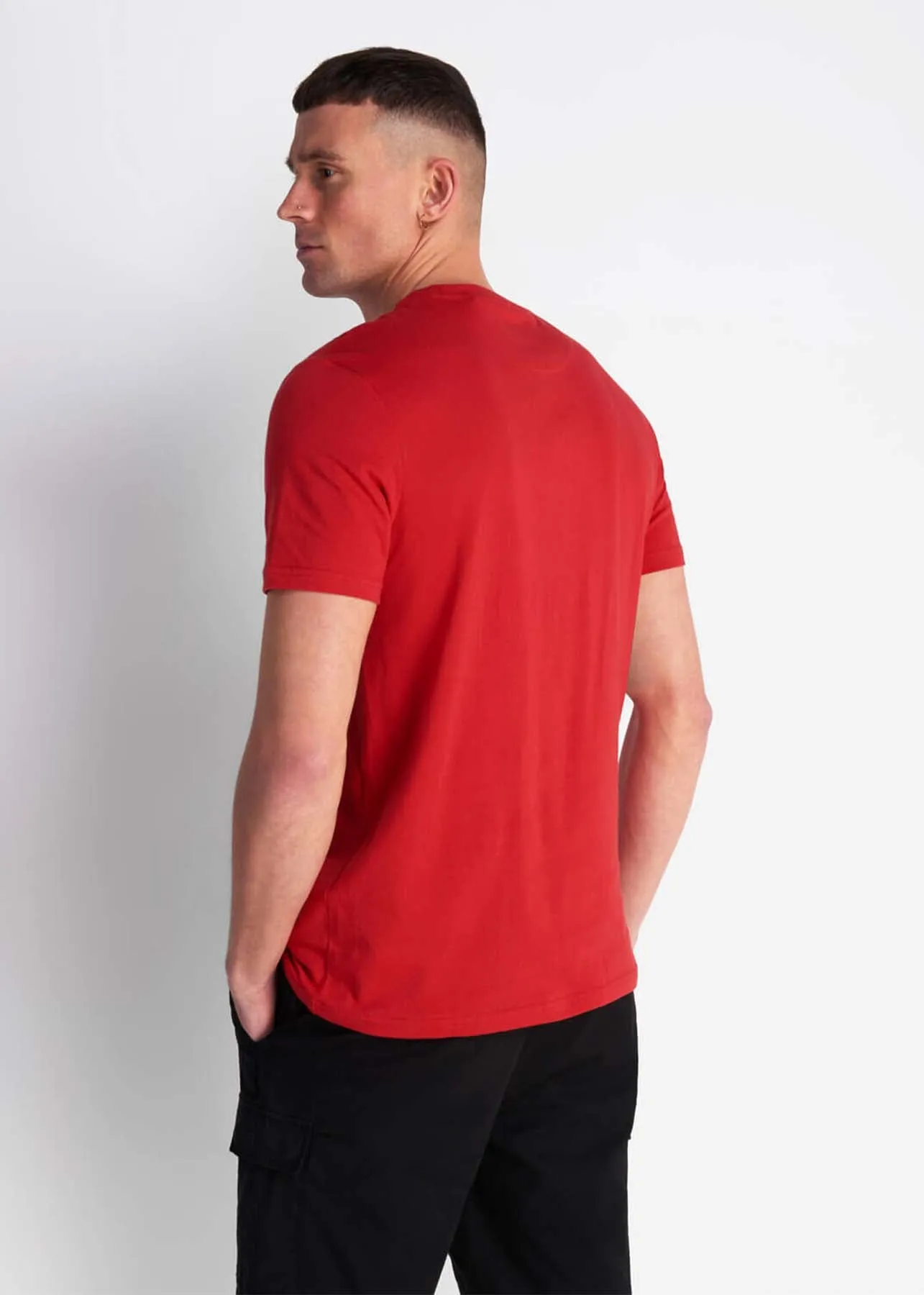 T-Shirt mit Rundhalsausschnitt - galarot