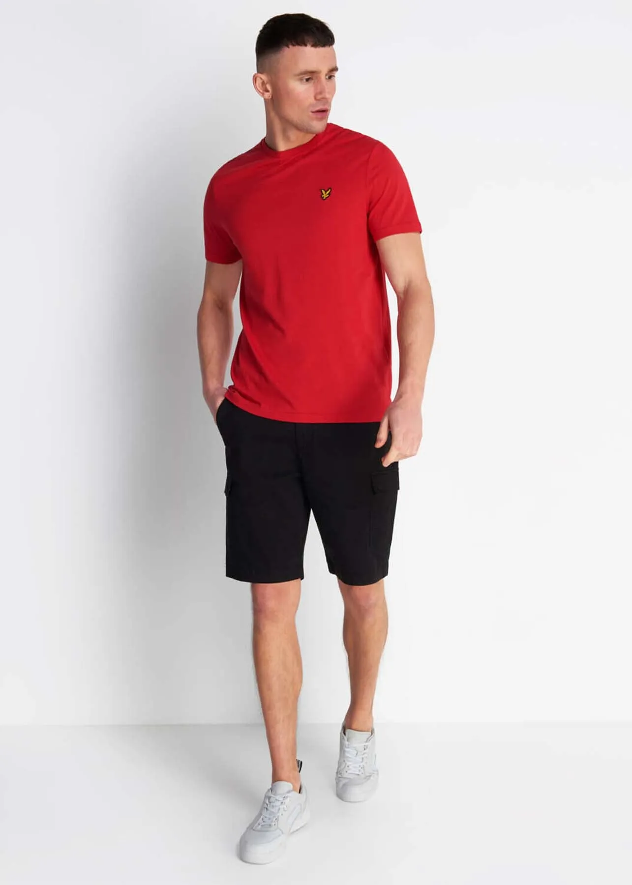 T-Shirt mit Rundhalsausschnitt - galarot