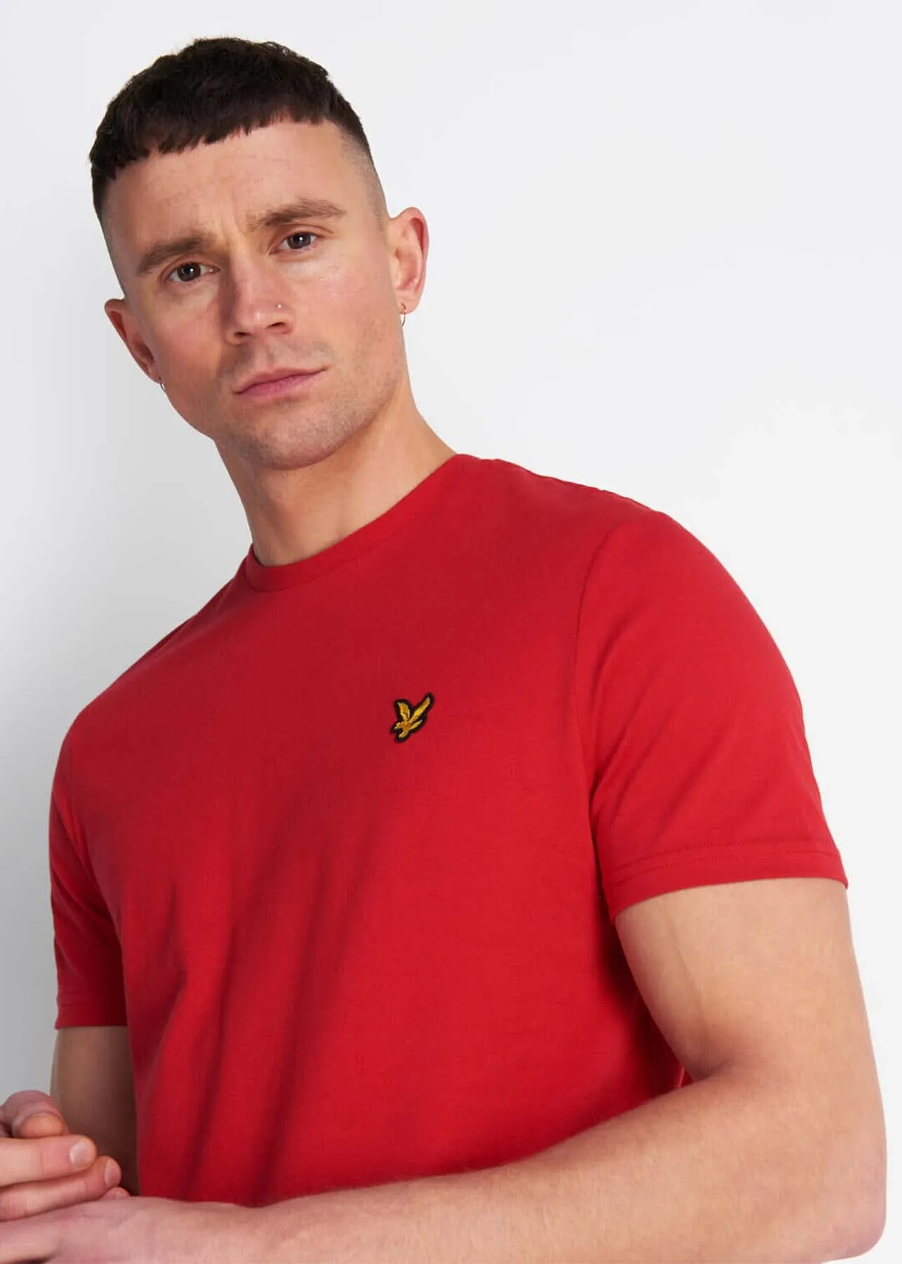 T-Shirt mit Rundhalsausschnitt - galarot