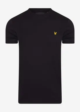 T-Shirt mit Rundhalsausschnitt - Tiefschwarz